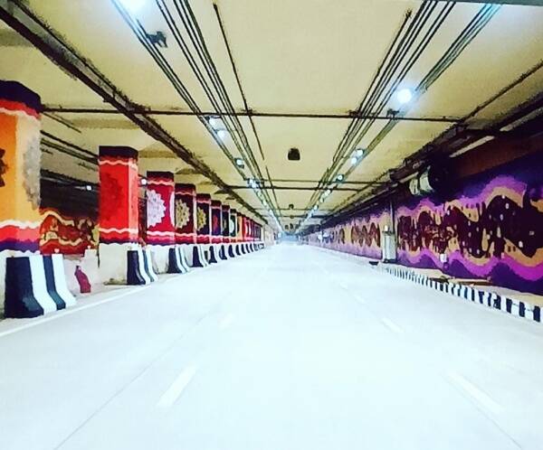 Colourful Tunnel in the City